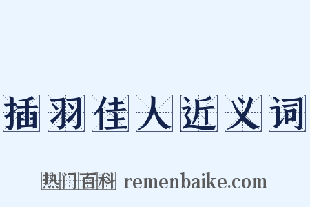 插羽佳人近义词是什么意思的图片